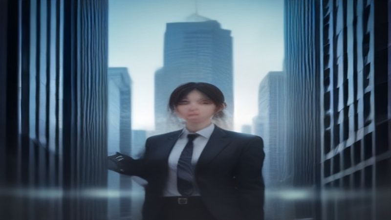 漫猫动漫办公楼前台的手办与美术设定集展示墙，来访者能在此交流合作